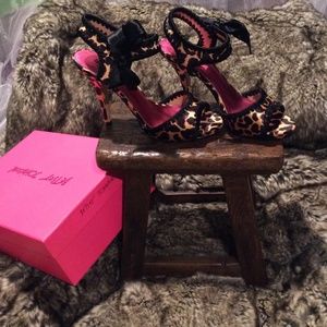 Betsy Johnson Leopard Print Heels